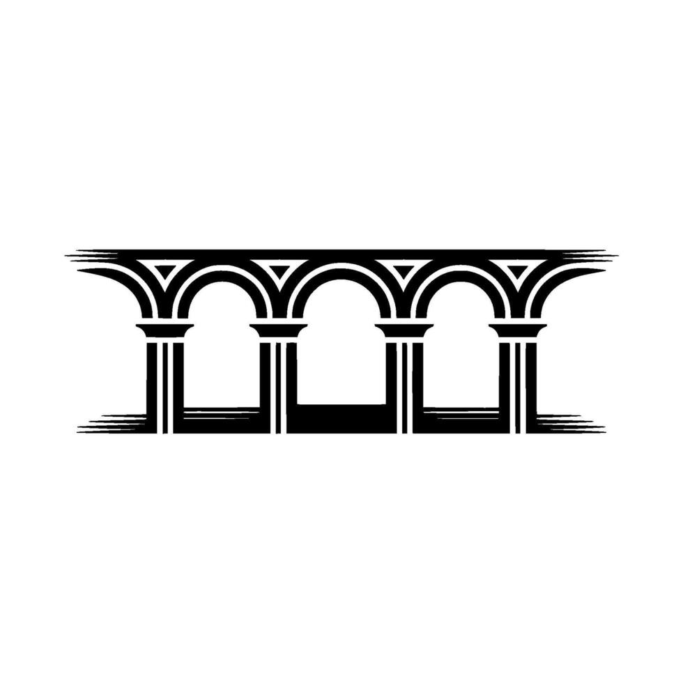 Geometric Archway, Minimalist, Architectural Emblem - Arch vector