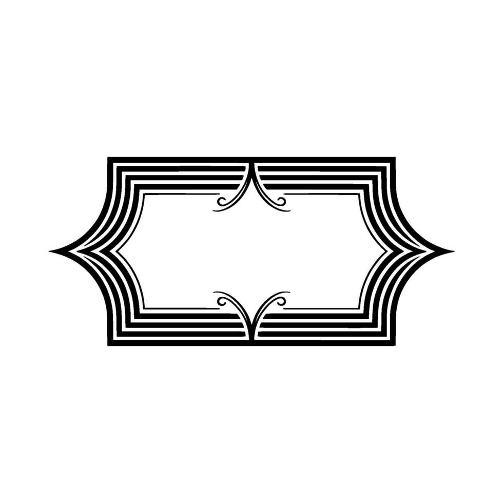 Art Deco Frame, Elegant Ornament, Vintage, Minimalist Border, Line art - Art deco vector
