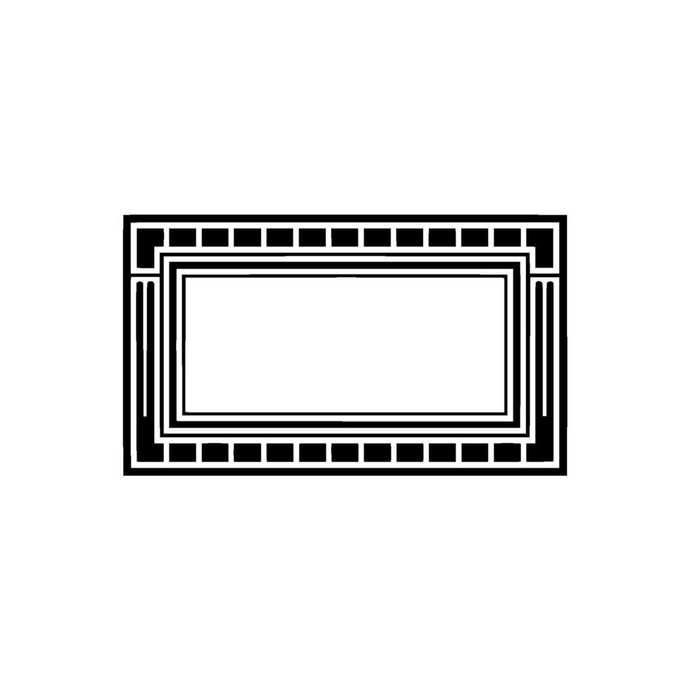 Geometric Deco Frame, Minimalist - Rectangle - Pattern vector
