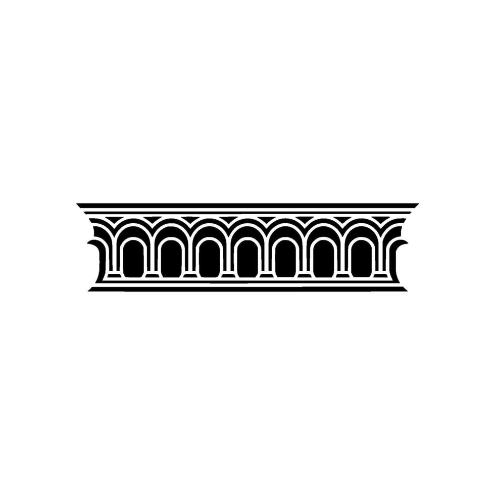 Elegant Classical Ornament Border, Minimalist vector