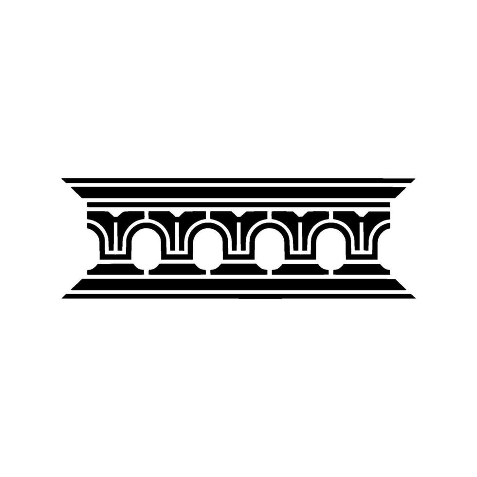 Geometric Arch Ornament, Minimalist vector