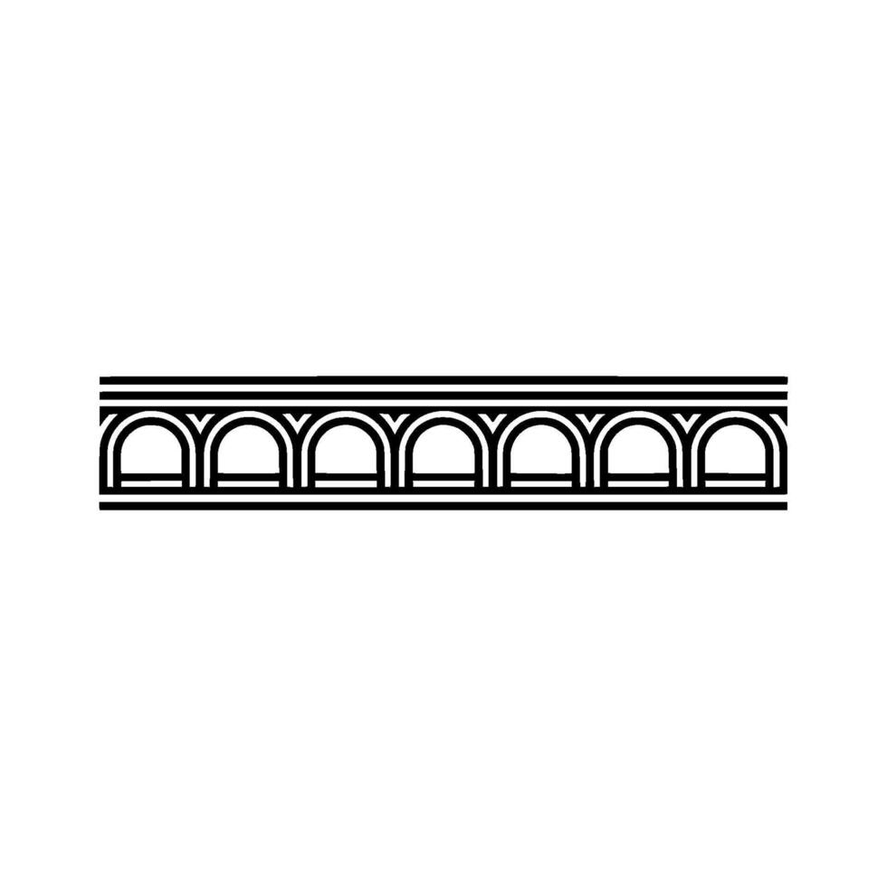 Geometric Arch Border, Minimalist, Modern Pattern, Linear vector