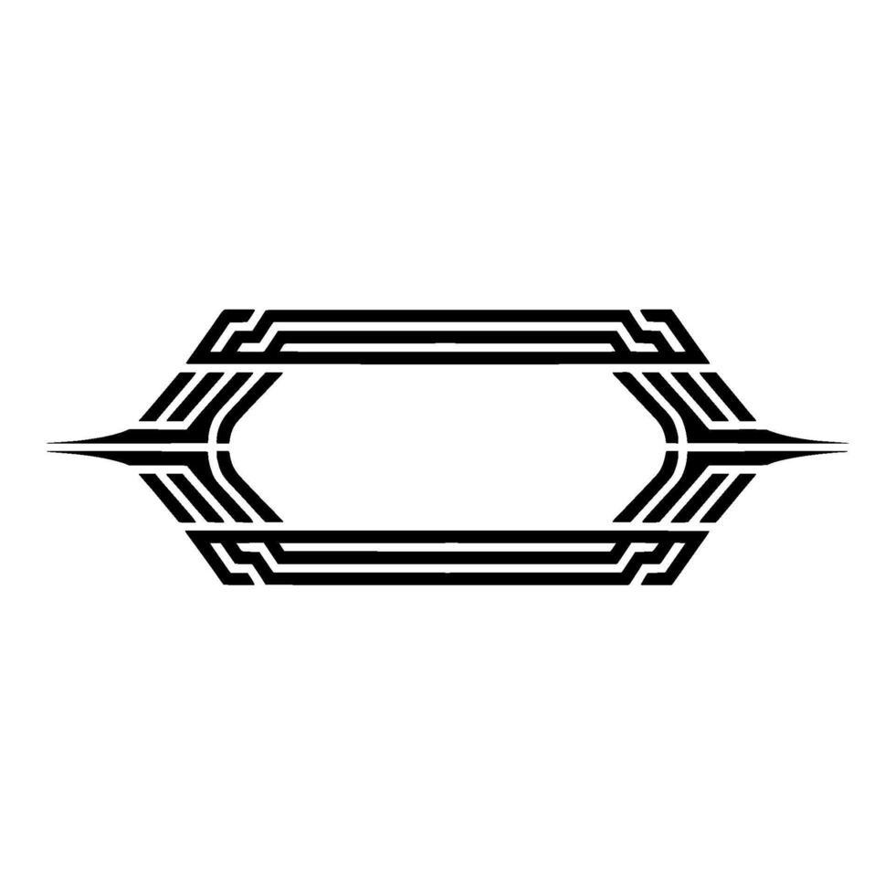 Geometric Deco Border, Elegant Element, Art deco vector