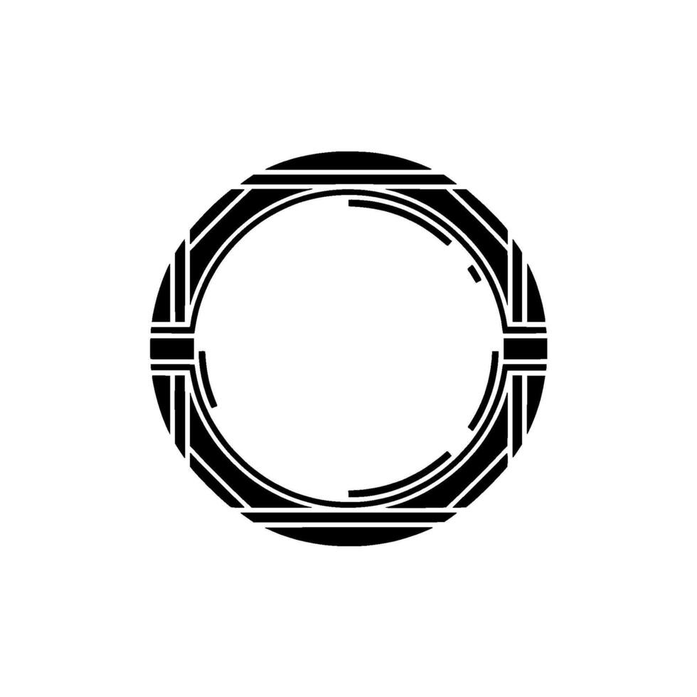 Geometric Circle Frame, Minimalist, Modern Emblem, Minimalism vector