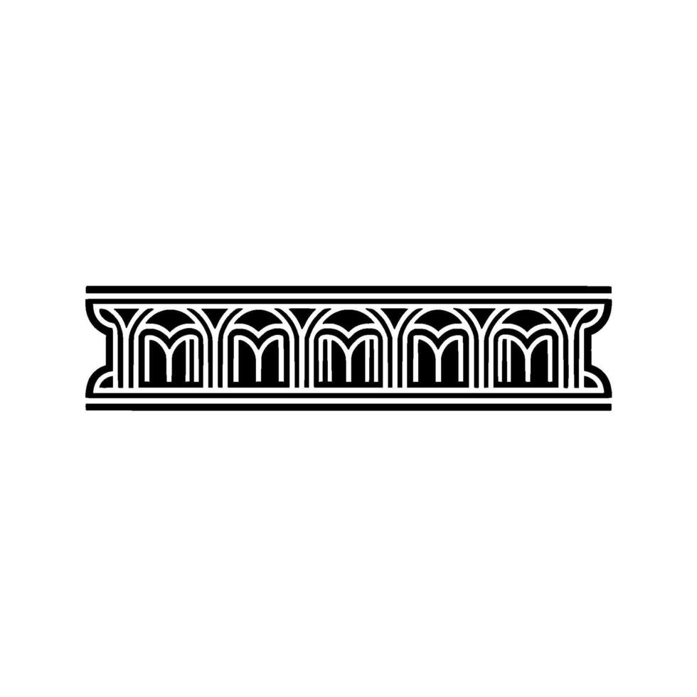 Art Deco Linear Border, Geometric Ornamentation - Art deco vector