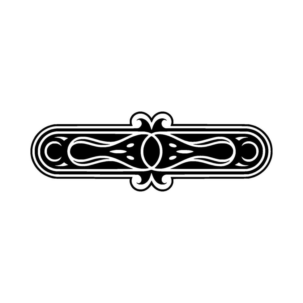 Elegant Vintage Ornament, Decorative Border Element - Symmetrical vector