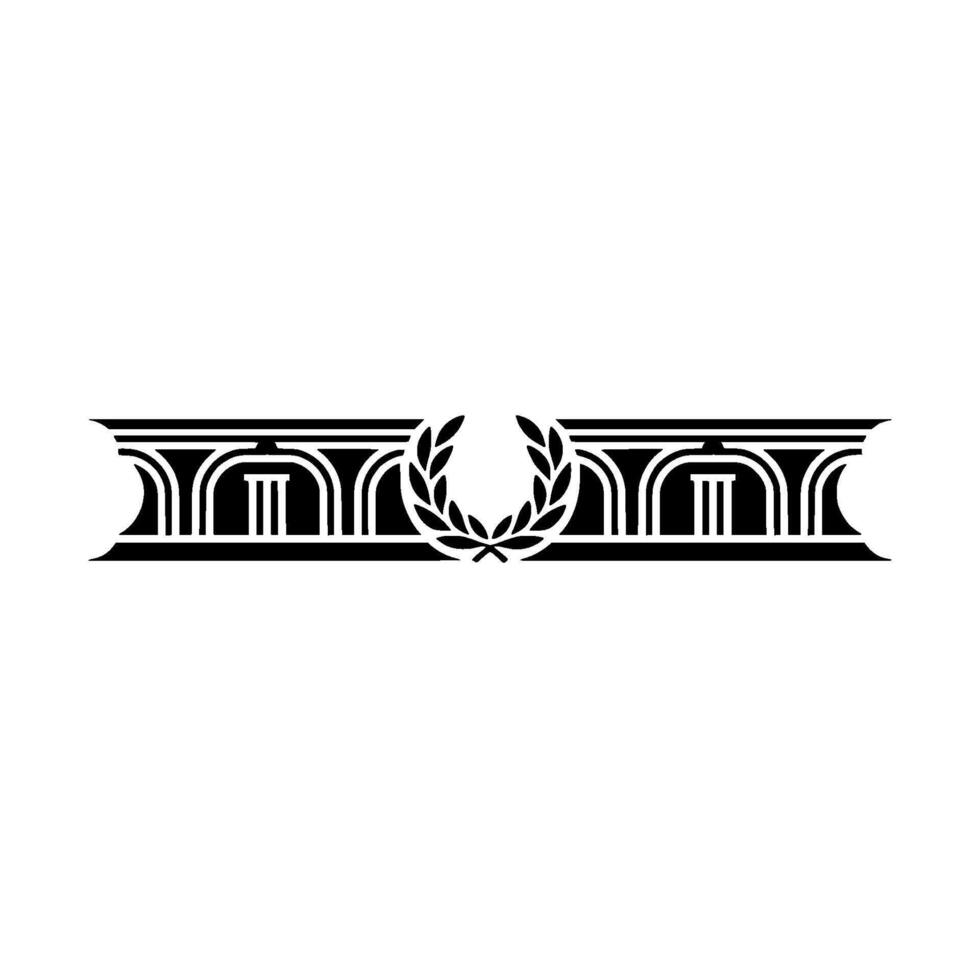 Art Deco Laurel Border, Elegant Element - Art deco vector