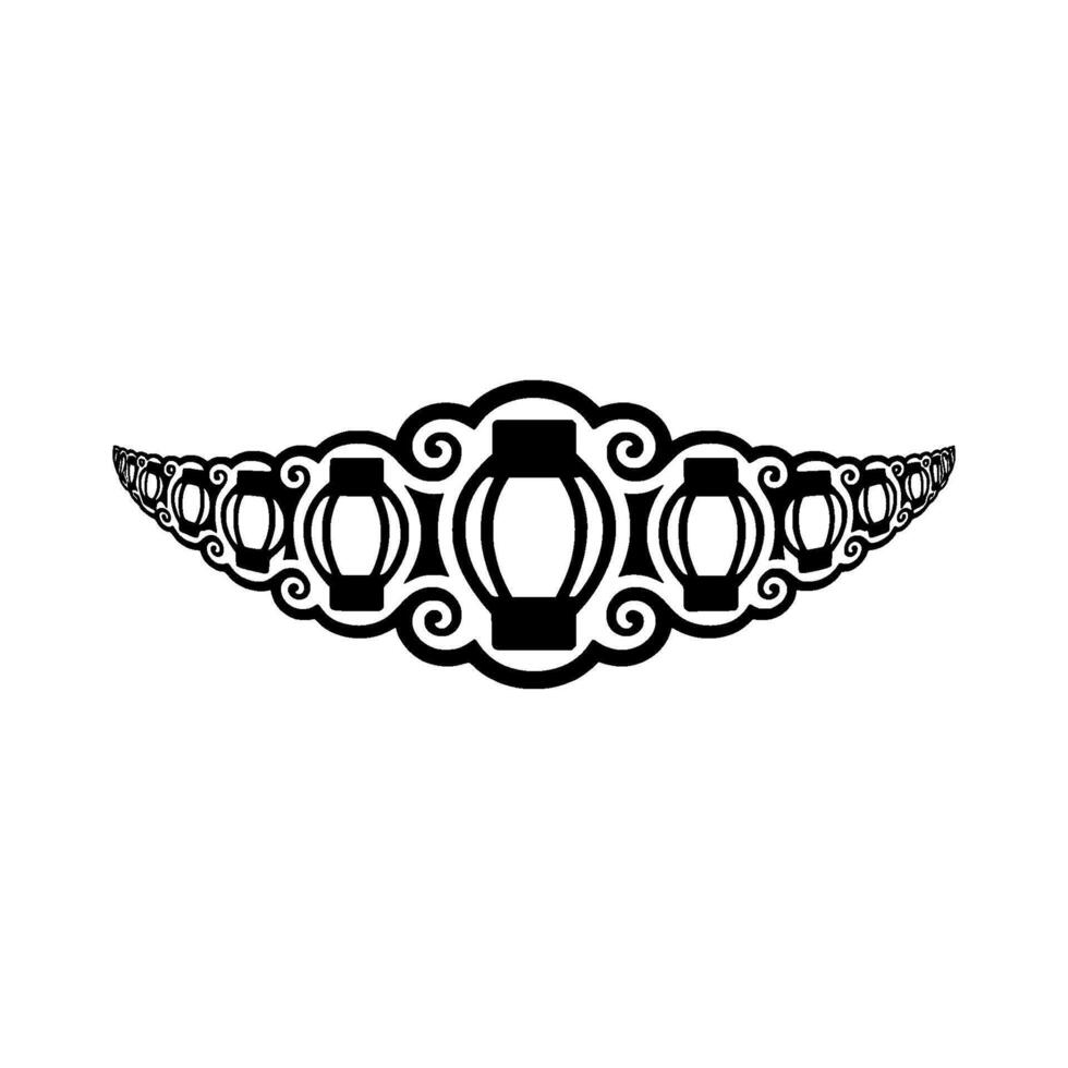 Intricate Black Ornamental Border, Vintage, Scroll vector