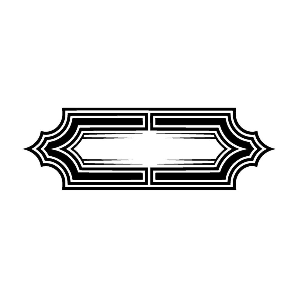 Art Deco Frame, Elegant Border, Vintage, Minimalist Ornament - Art deco vector