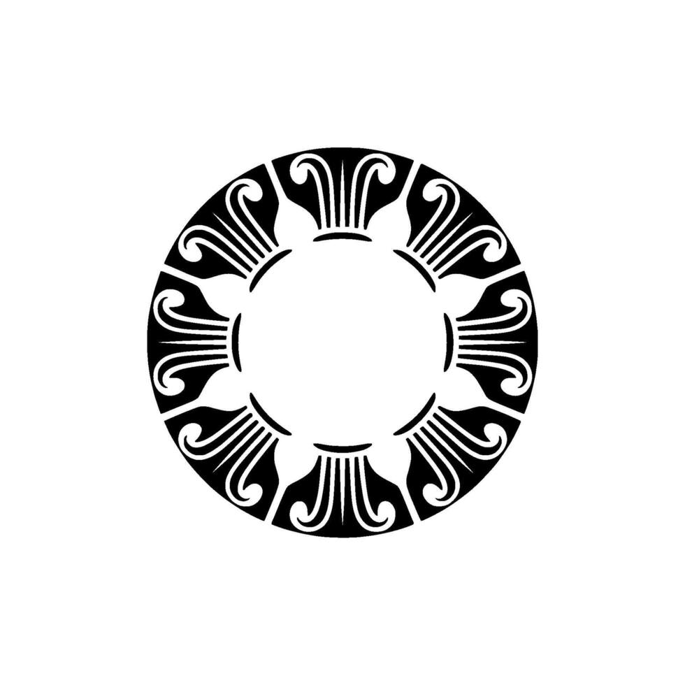 Circular Byzantine Ornament, Elegant Emblem vector