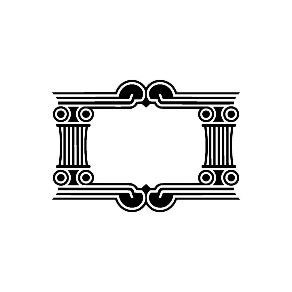 Art Deco Frame, Geometric Ornamentation, Vintage, Elegant Border, Retro vector