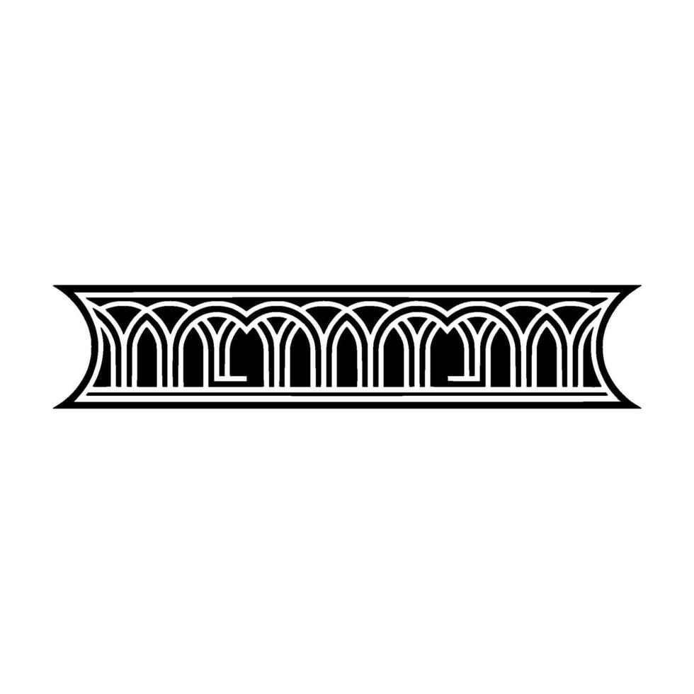 Art Deco Archway Border, Elegant Element, Ornamentation - Art deco vector