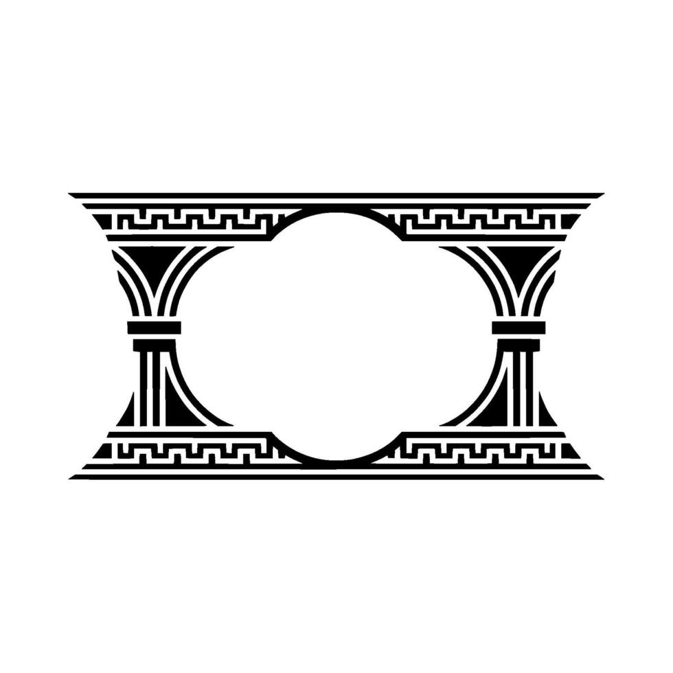 Art Deco Frame, Classical Ornamentation, Geometric vector