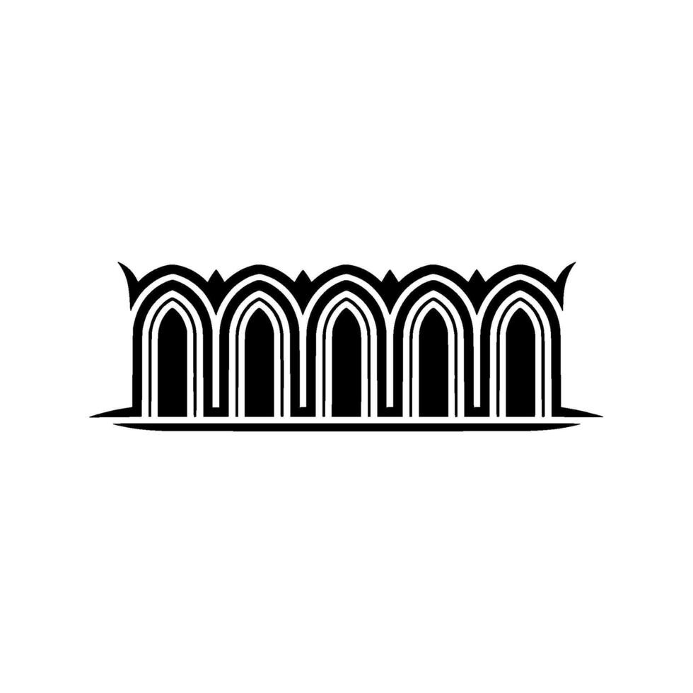 Geometric Archway, Minimalist, Architectural Motif, Arch - Gothic vector