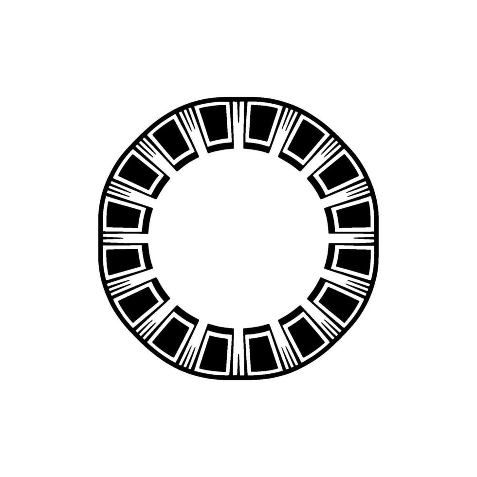 Geometric Circle Pattern, Minimalist, Circular Motif - Modern - Minimalism vector
