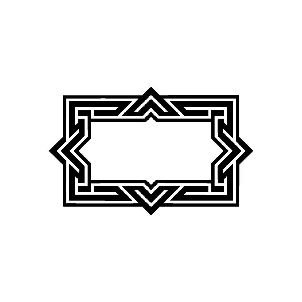 Art Deco Geometric Frame, Elegant Border, Pattern - Art deco vector