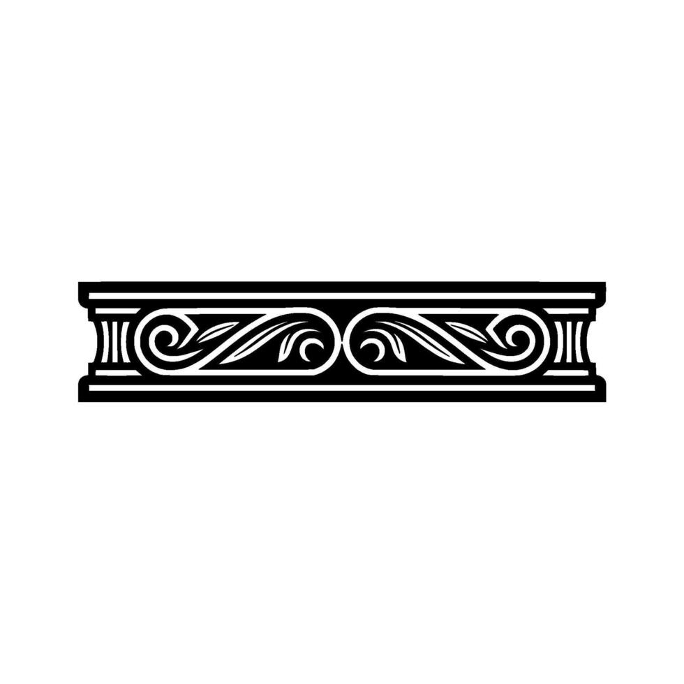 Elegant Classical Border, Detailed Ornamentation, Ornament - Decorative vector