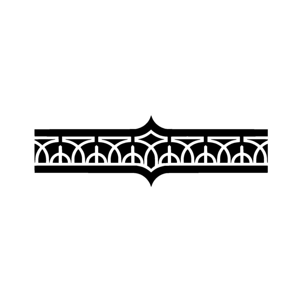 Intricate Black Border, Geometric Ornamentation, Vintage - Ornament vector