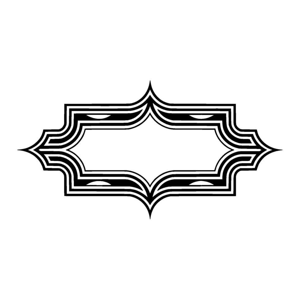 Geometric Deco Frame, Elegant Outline, Minimalist - Abstract - Pattern vector