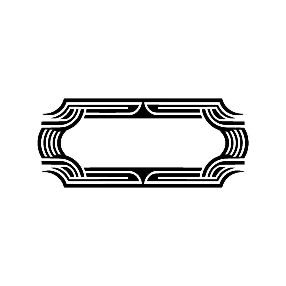 Art Deco Frame, Geometric Ornament, Elegant Border, Vintage, Line - Art deco vector