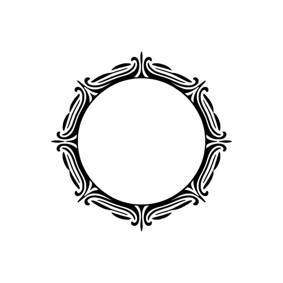 Intricate Ornamental Circle Frame, Vintage - Ornamentation vector