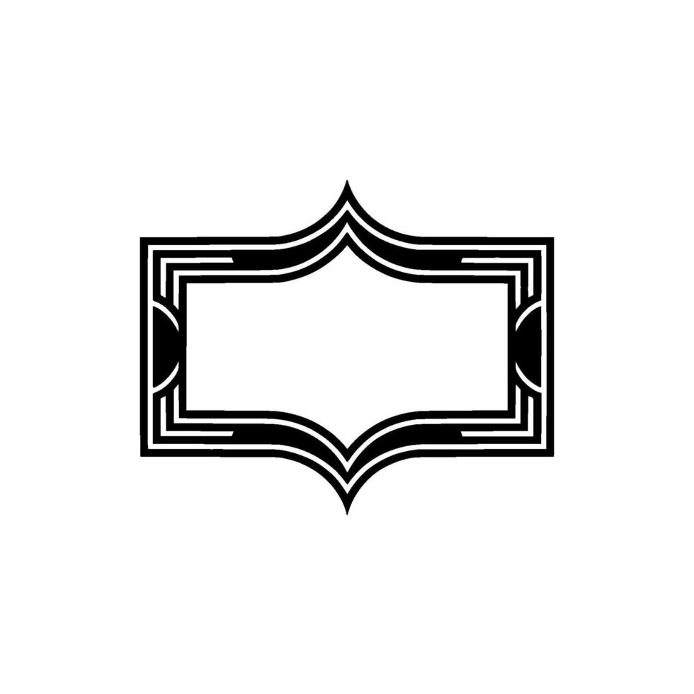 Art Deco Frame, Elegant Border, Vintage, Minimalist, Symmetry vector