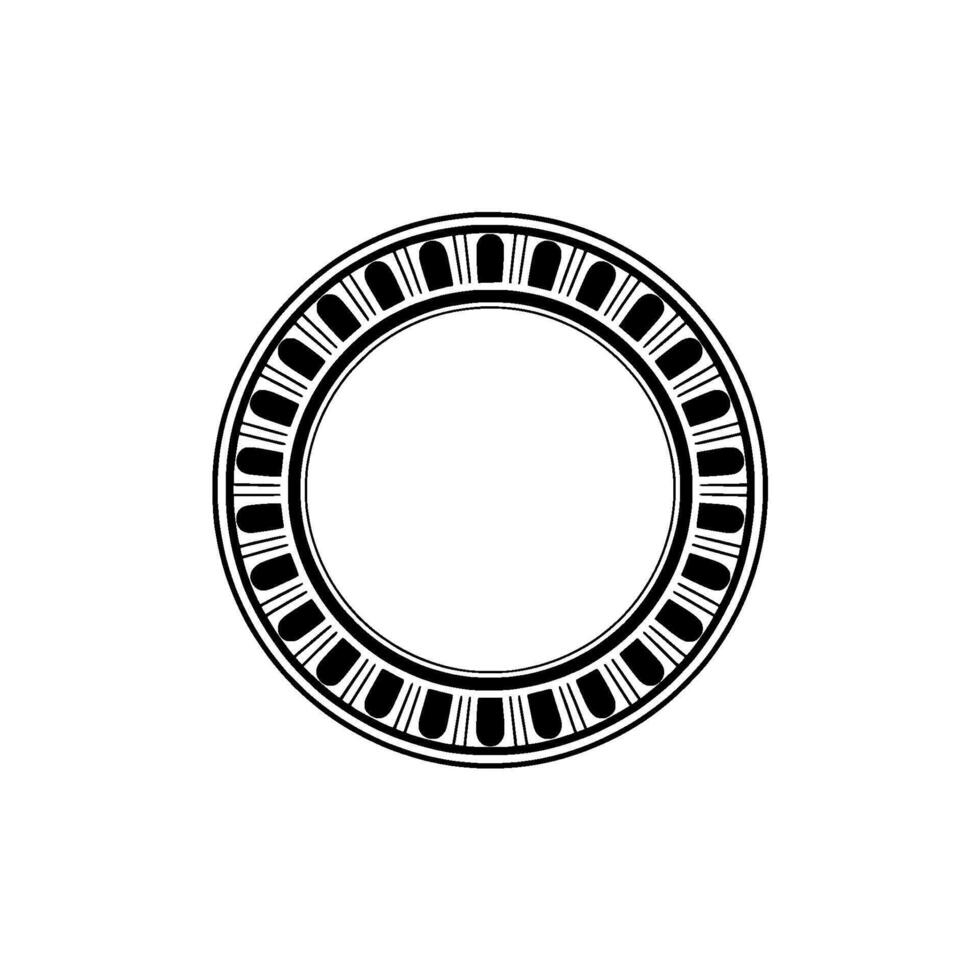 Minimalist Circular Emblem, Geometric, Modern, Monochrome vector