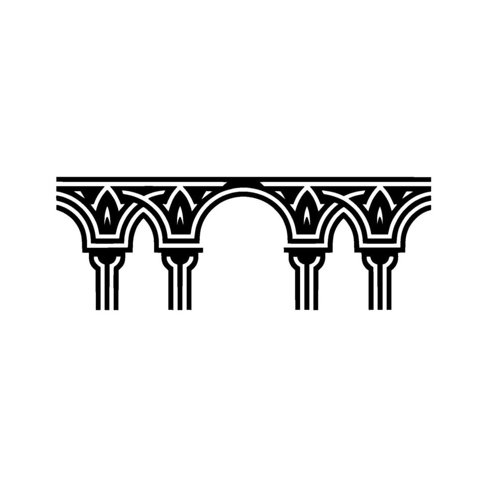 Ornate Gothic Arch Border, Vintage Element - Ornamentation vector