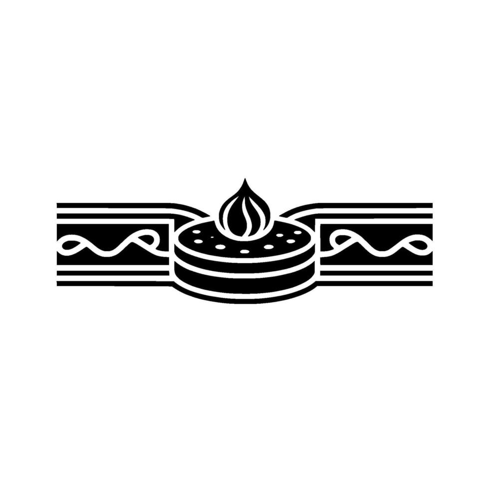 Stylized Diya Emblem, Minimalist, Festive Symbol vector