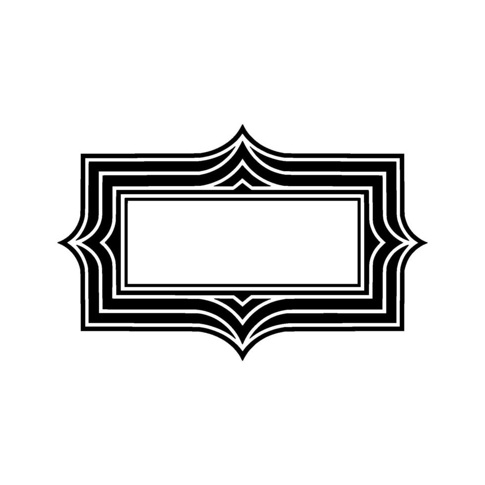 Art Deco Border Frame, Elegant, Minimalist Style vector