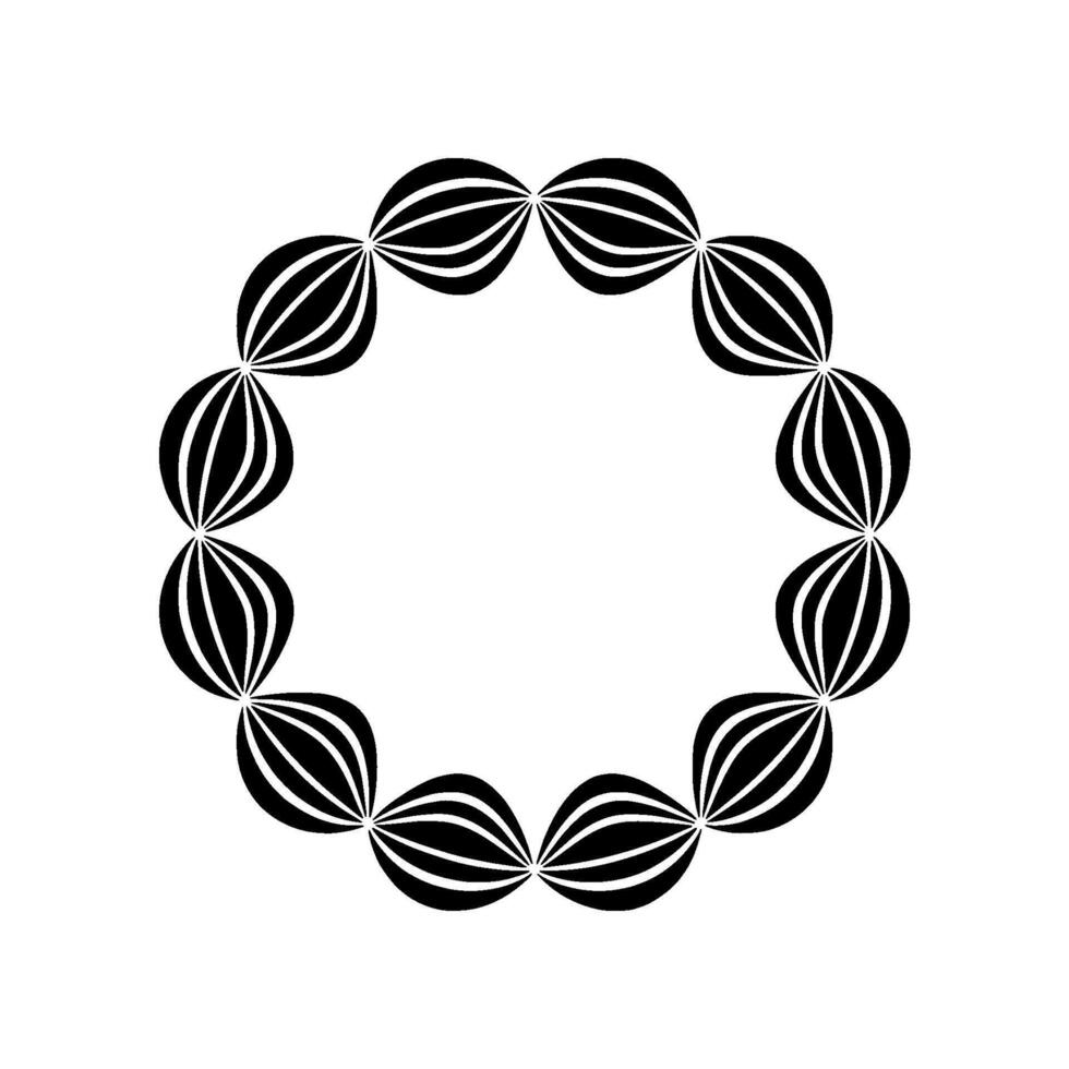 Geometric Bead Circle, Minimalist, Circular Motif, Beads vector