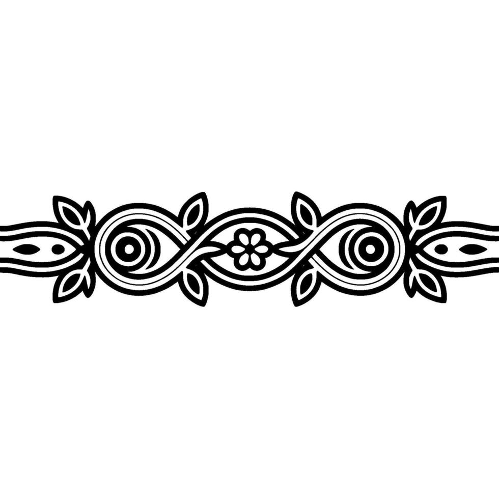 Intricate Celtic Border, Elegant Floral - Ornamental vector
