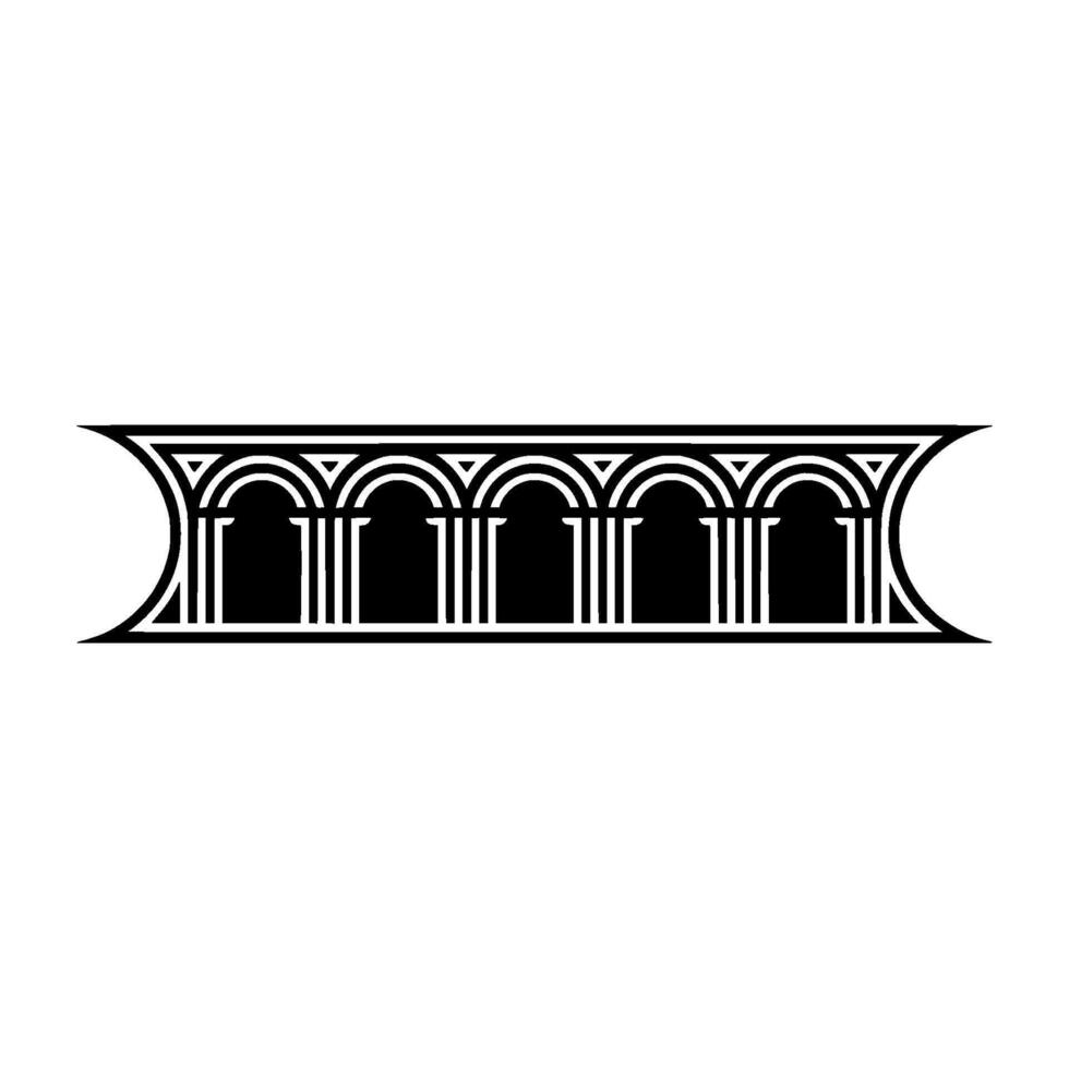 Art Deco Archway Ornament, Geometric, Symmetry - Art deco vector
