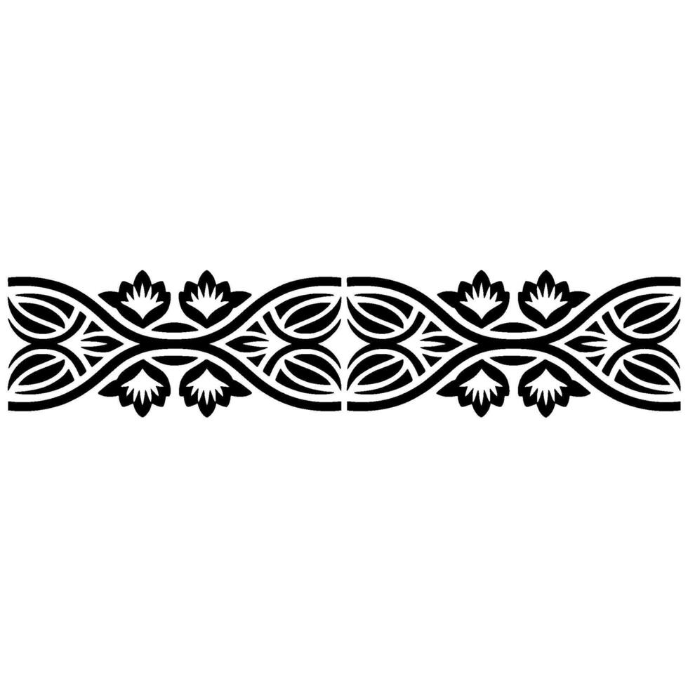 Intricate Floral Border, Elegant, Decorative Element - Ornament vector