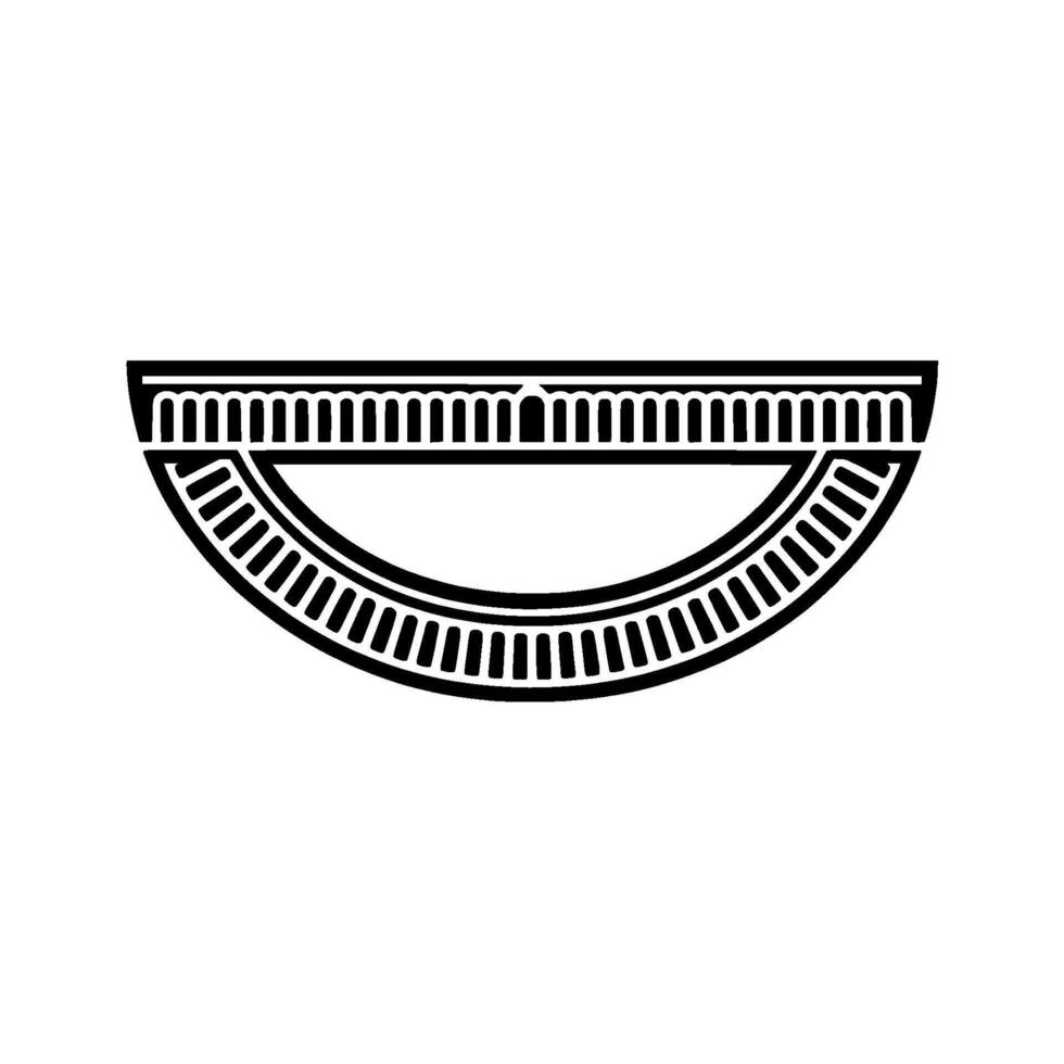 Geometric Crescent Moon, Minimalist - Monochrome vector