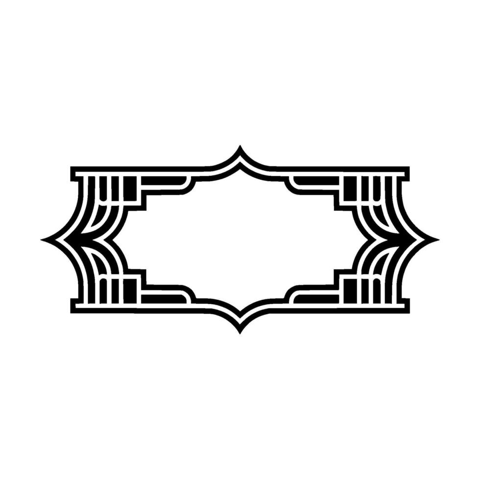 Art Deco Ornament, Geometric Frame, Elegant Border, Vintage - Art deco vector