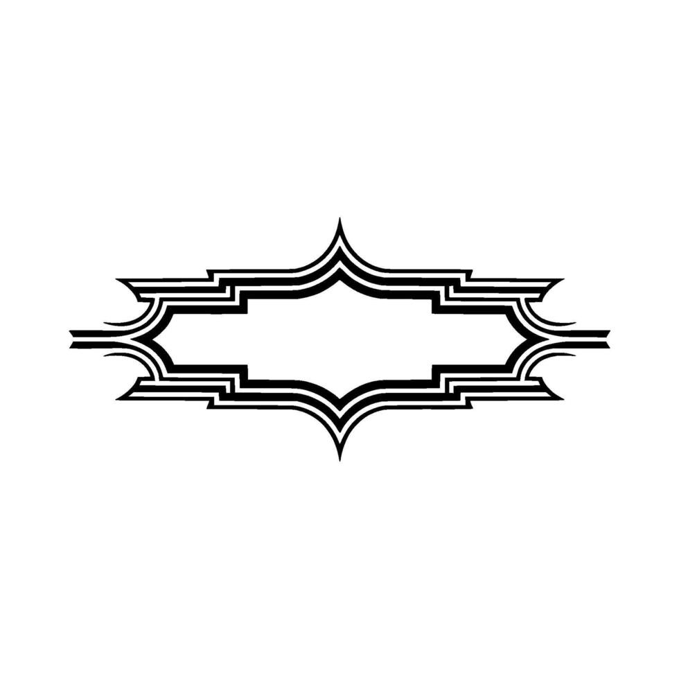 Geometric Deco Frame, Elegant Outline, Minimalist, Art - Pattern vector