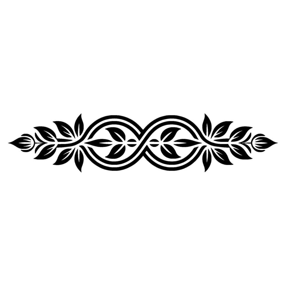 Elegant Botanical Border, Vintage Element - Classical vector