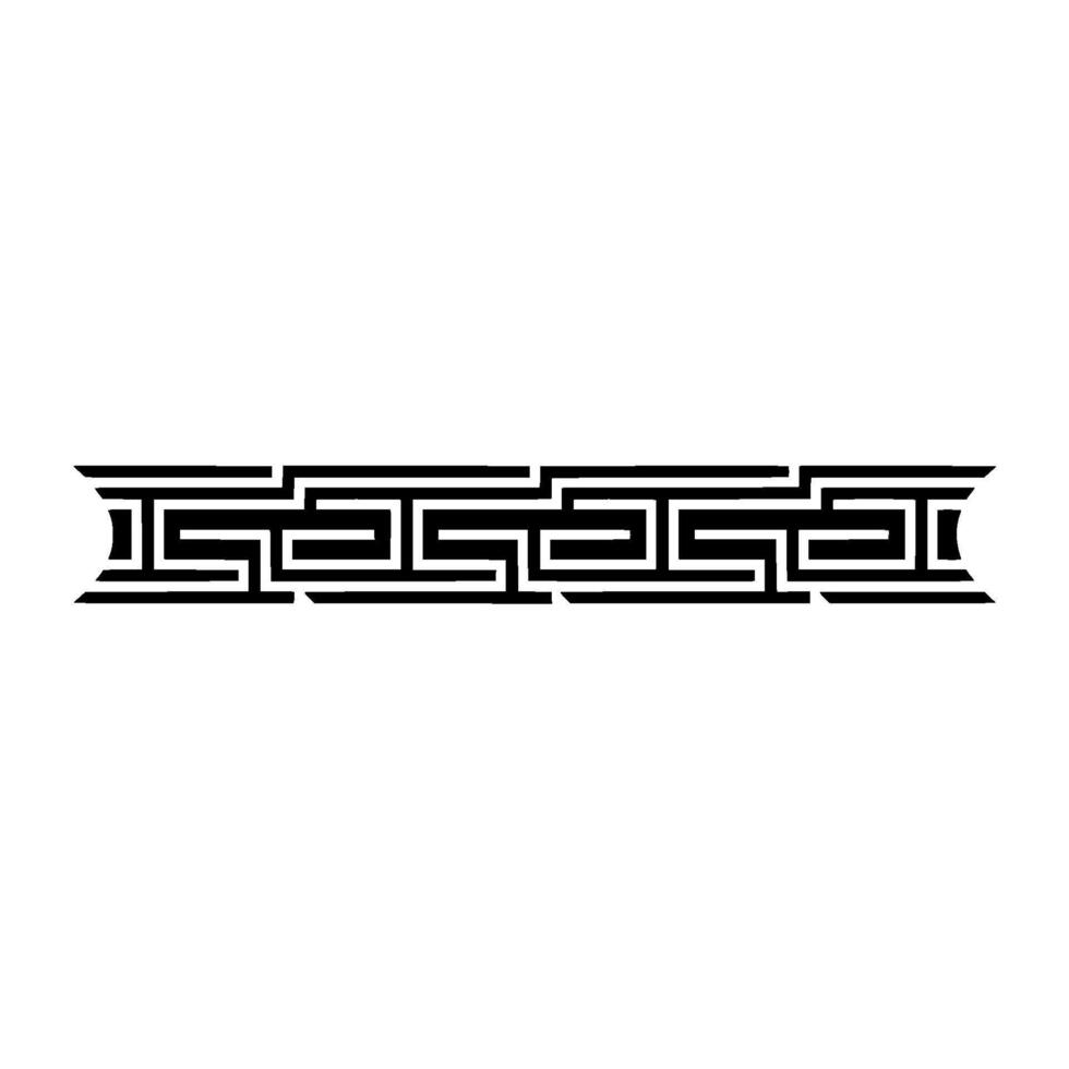 Intricate Geometric Border, Classical, Linear Pattern vector