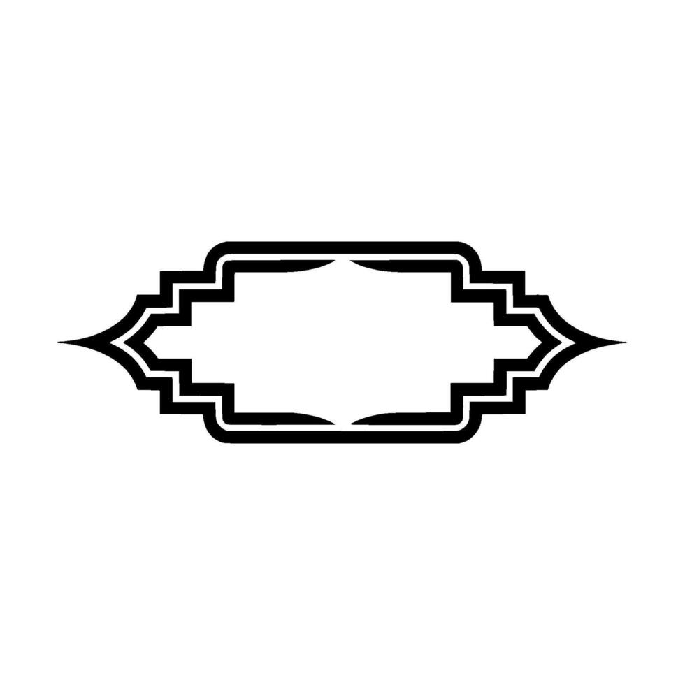 Geometric Deco Frame, Elegant Border, Minimalist, Outline - Pattern vector