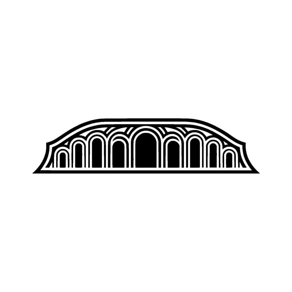 Geometric Bridge Silhouette, Minimalist vector