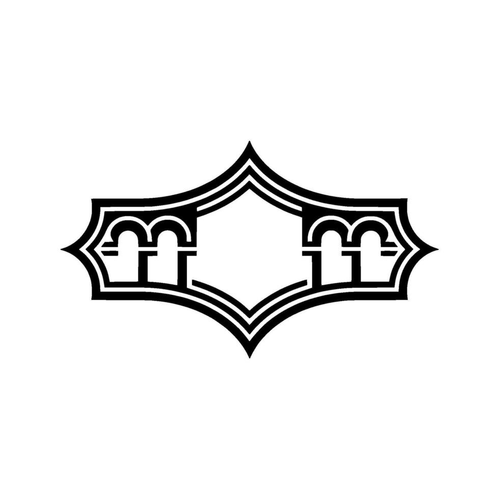 Geometric Scales Emblem, Vintage Style vector