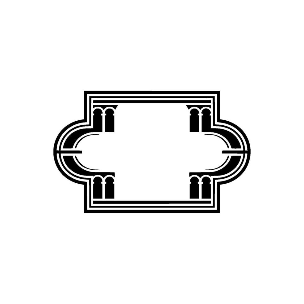 Art Deco Frame, Geometric Ornament, Vintage Elegance - Retro - Art deco vector