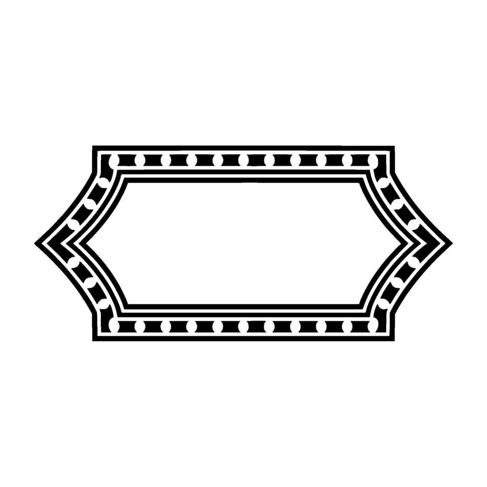 Geometric Deco Frame, Minimalist - Ornament - Border vector