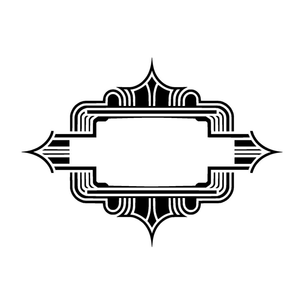Art Deco Ornament Border, Elegant Element - Vintage - Art deco vector