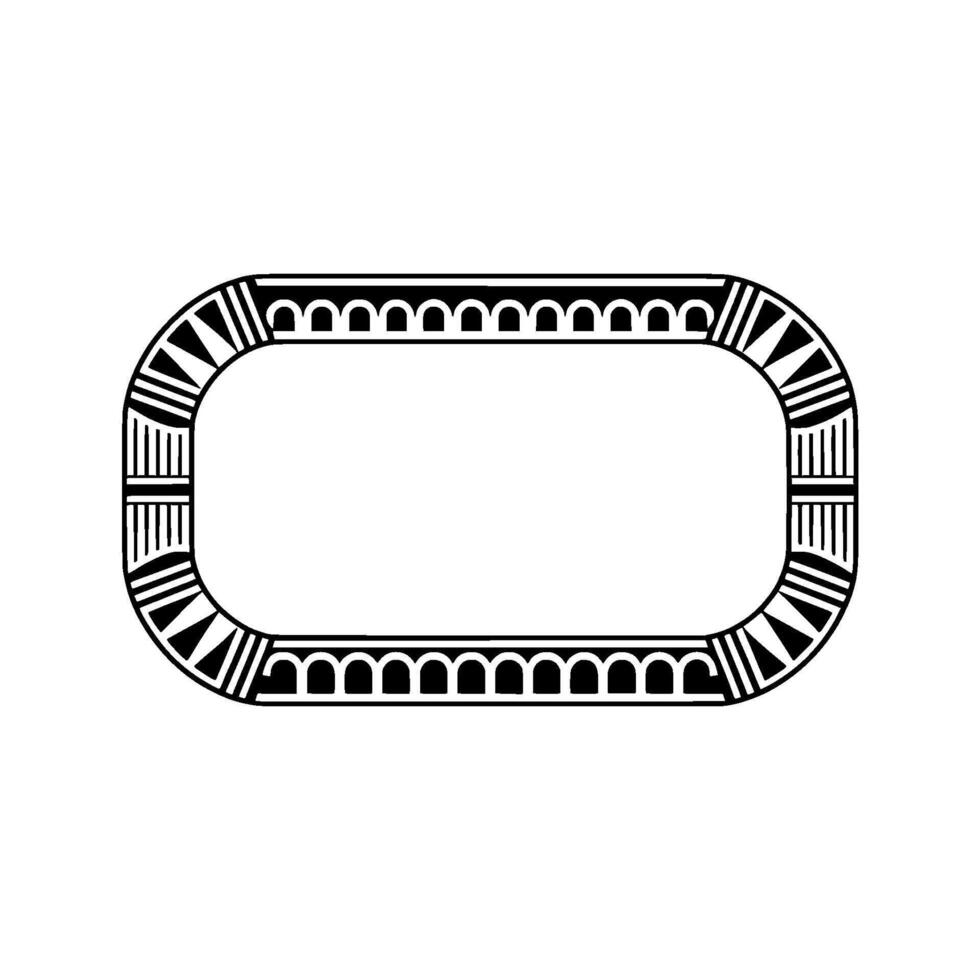 Geometric Deco Frame, Minimalist, Elegant Border, Clean - Pattern vector