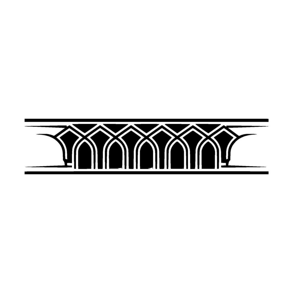 Gothic Arch Silhouette, Minimalist, Architectural Detail vector