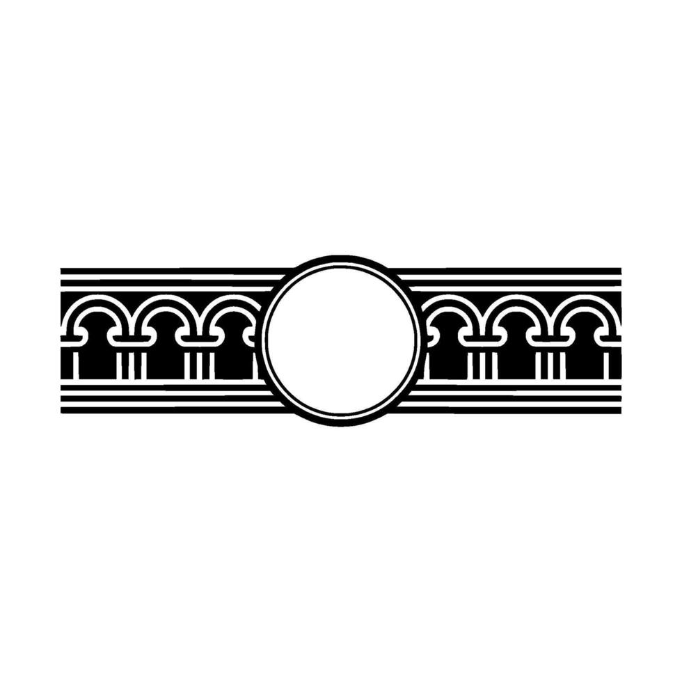Ornate Celtic Border, Circular Focal Point vector