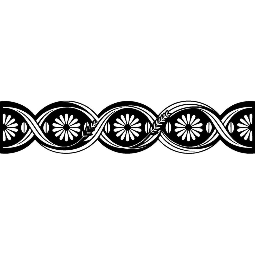 Stylized Ornamental Border, Vintage, Subtle Texture vector
