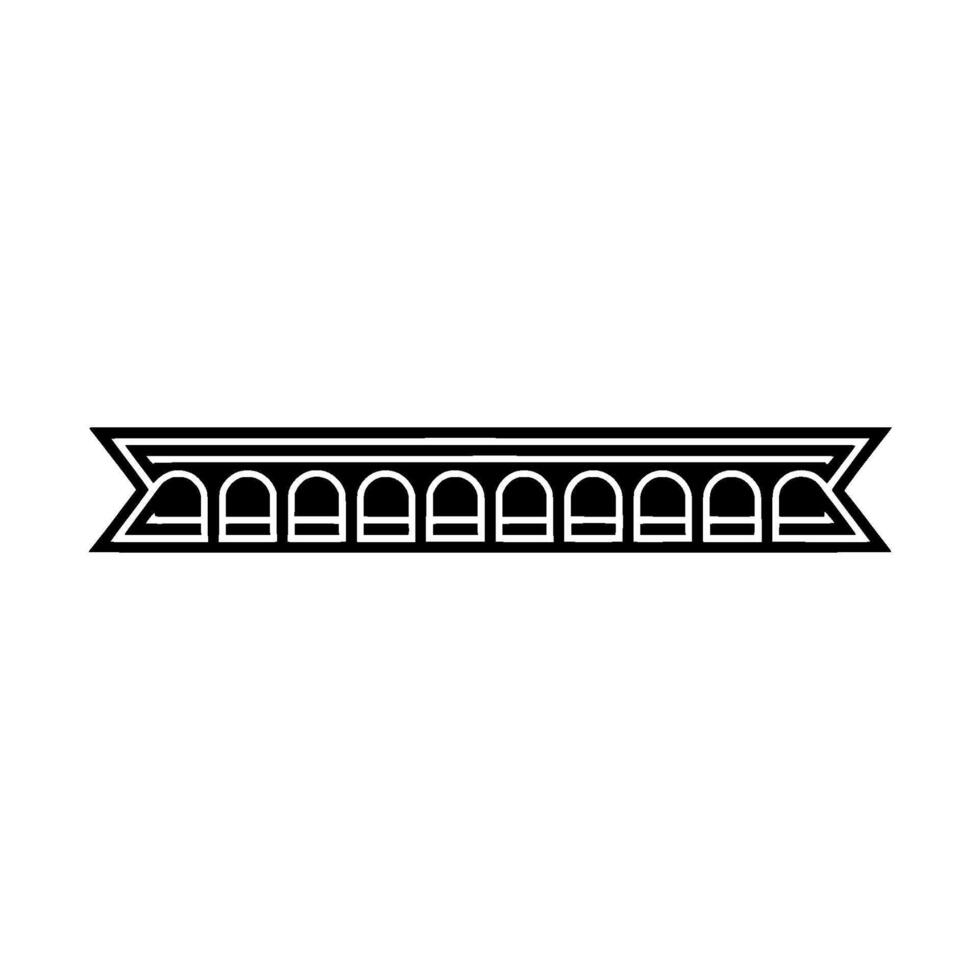 Geometric Deco Border, Minimalist, Elegant Accent, Linear - Vintage vector